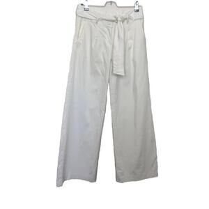 Tocca White Fine Corduroy Low Rise Wide Leg Belted Pants Women’s Sz 2 Vintage